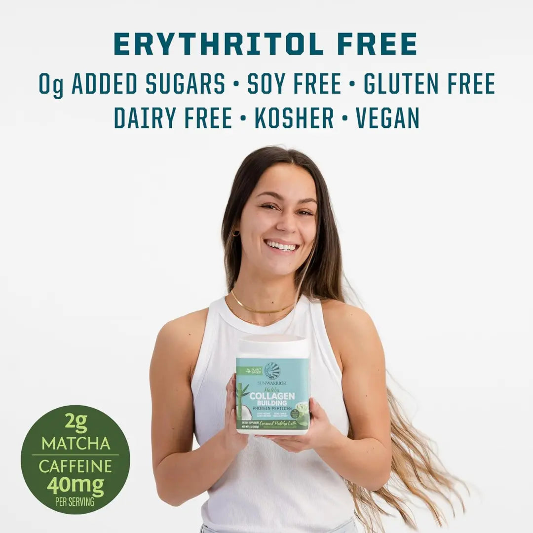 Matcha Latte Collagen Drink Powder - Vegan, Plant-Based Sunwarrior