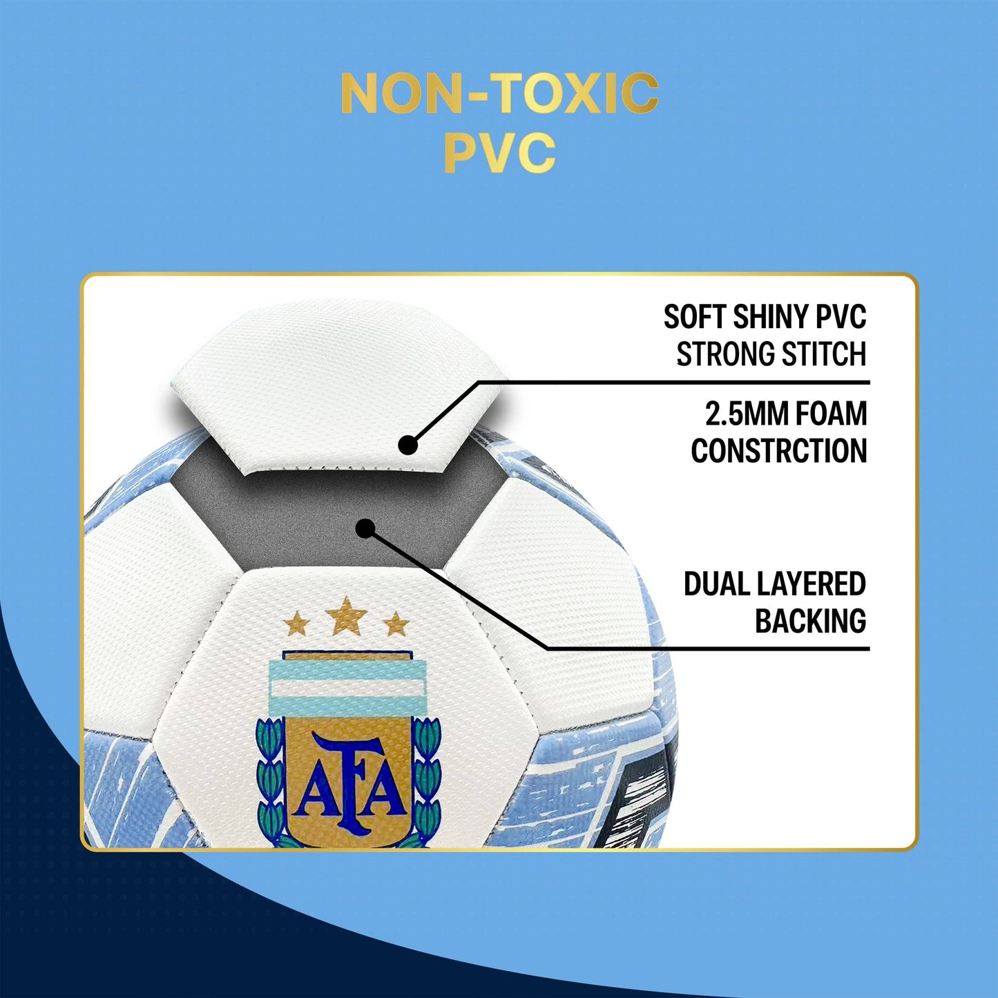 Argentina Soccer Ball - AFA167BLT