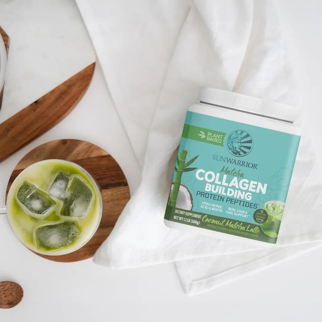 Matcha Latte Collagen Drink Powder - Vegan, Plant-Based Sunwarrior