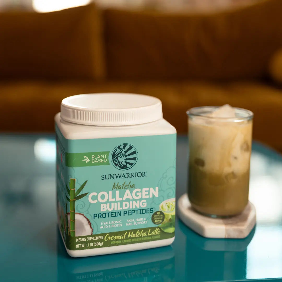 Matcha Latte Collagen Drink Powder - Vegan, Plant-Based Sunwarrior