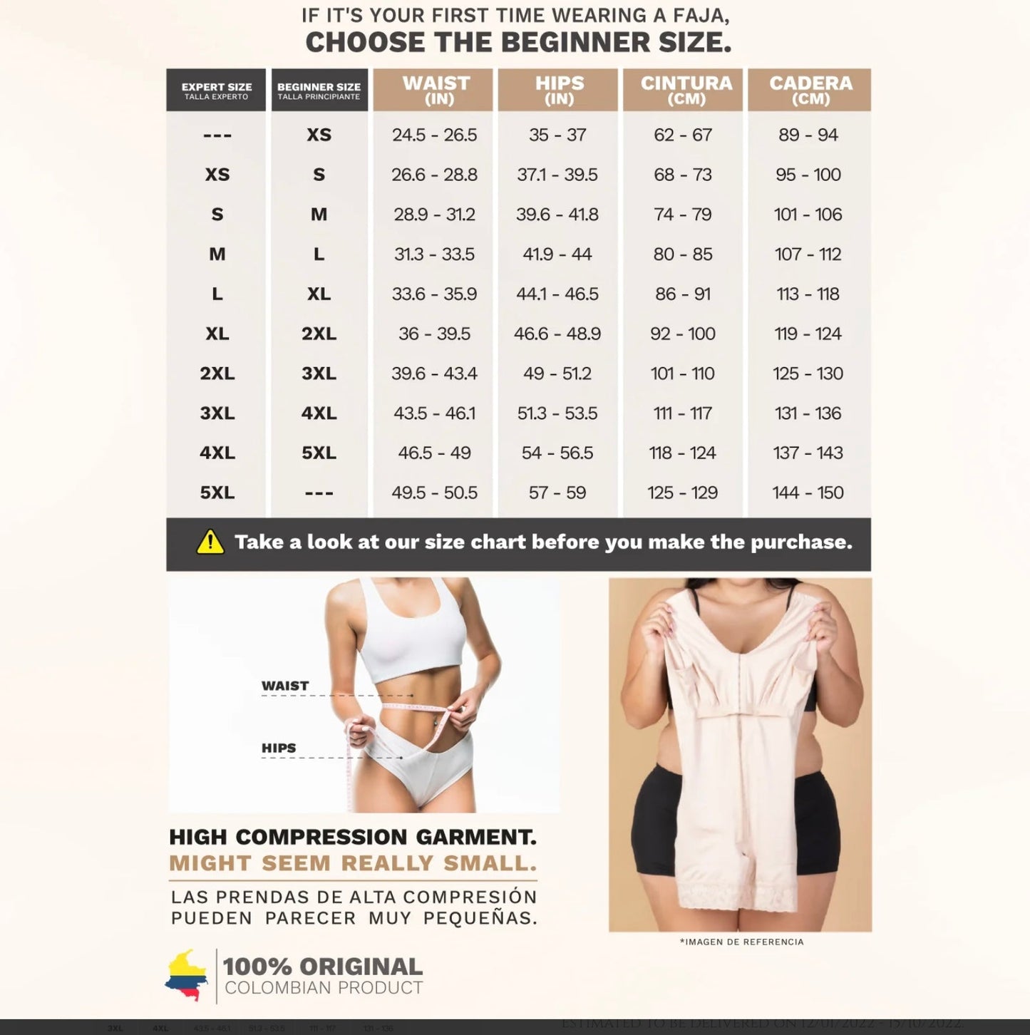 103BF SONRYSE Sleeves, Brassier, Mid thigh, Powernet Fajas Kataleya