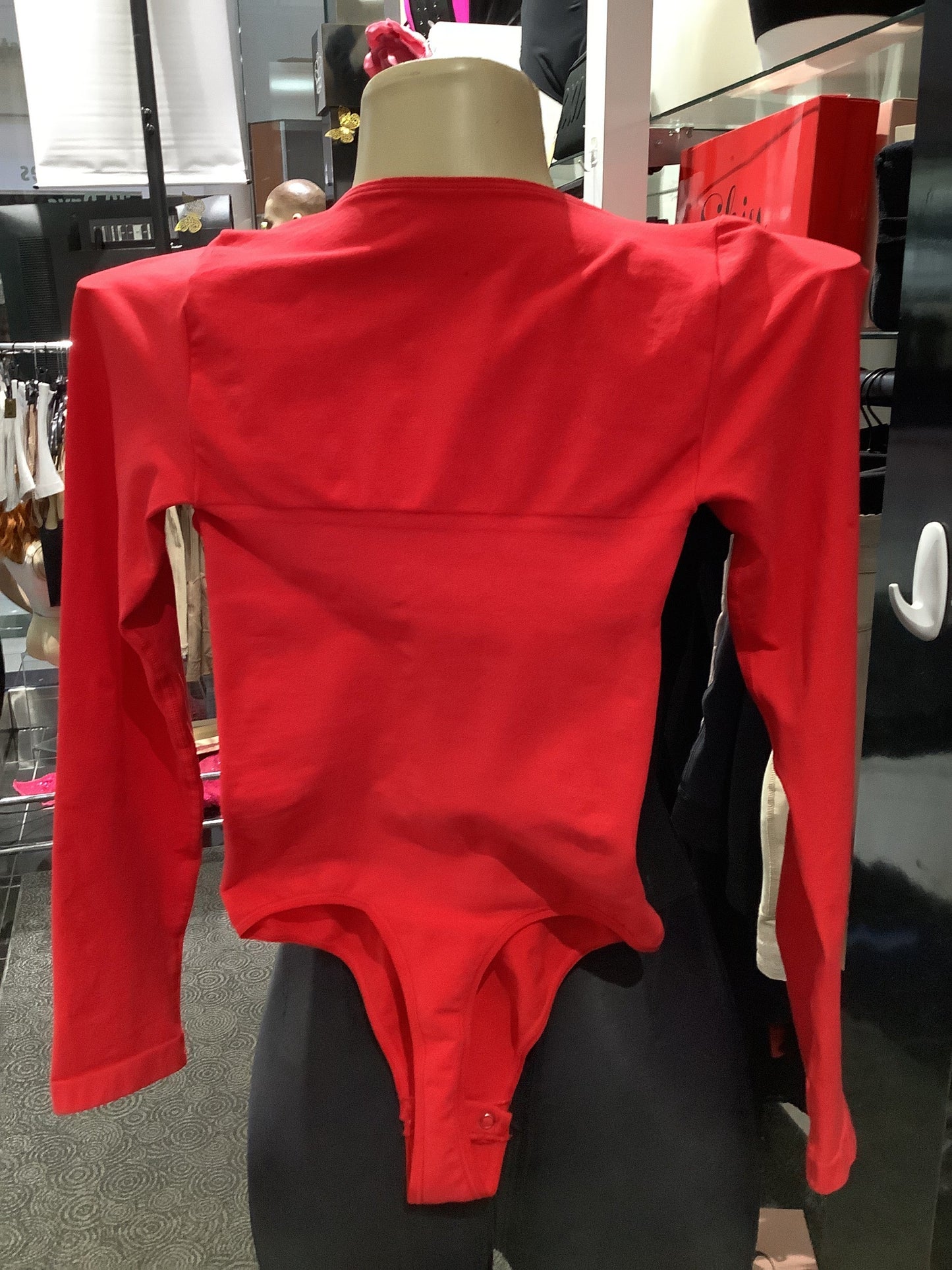 CHIA Bodysuit Thong, Brassier and Sleeves Red Fajas Kataleya
