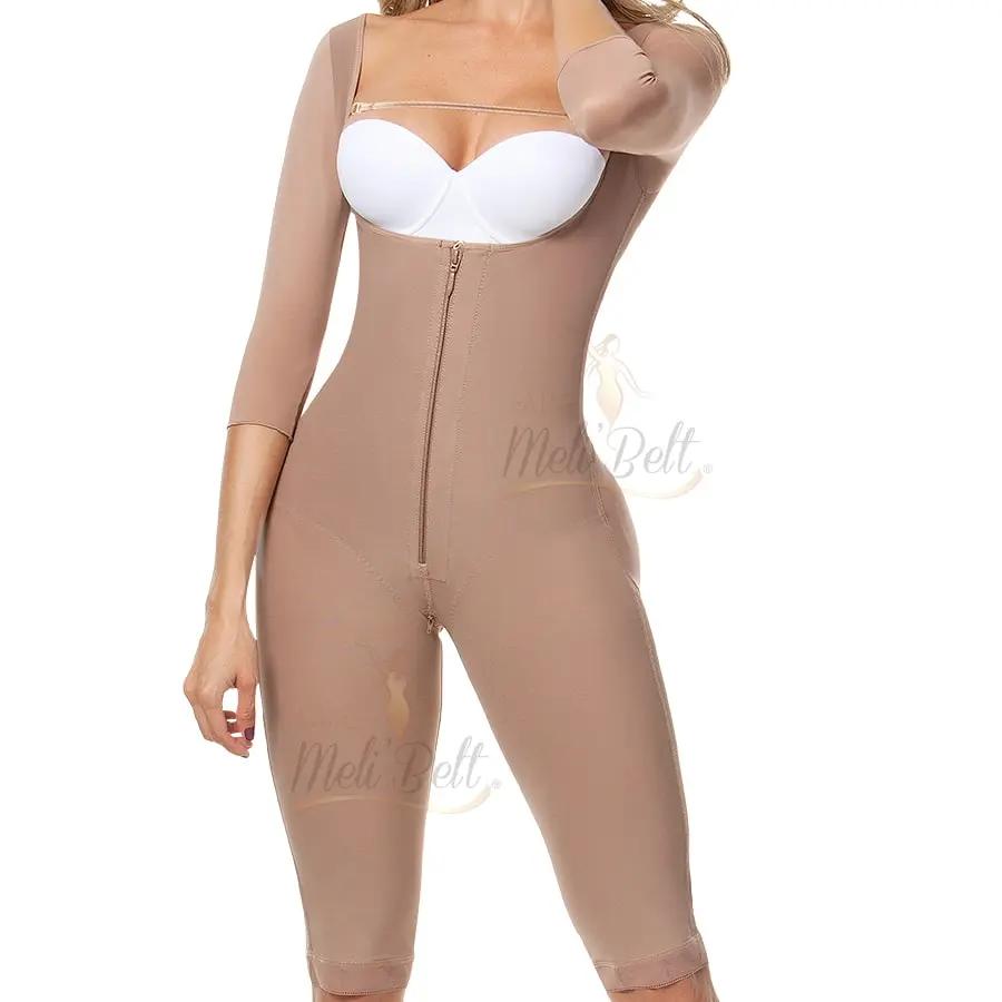 3022 MELIBELT Full body shaper zipper Sleeves, long leg. Fajas Kataleya