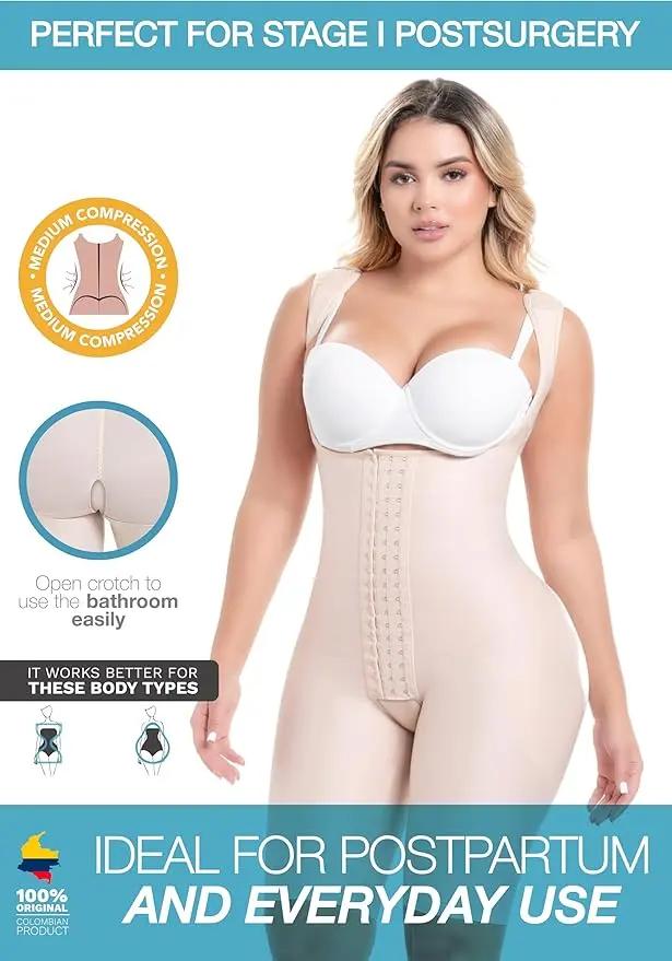 OM215BF SONRYSE 1St. Stage, adjustable and padded Straps, Above the knee length, Post Surgery BBL Lipo 360 Fajas Colombianas Fajas Kataleya