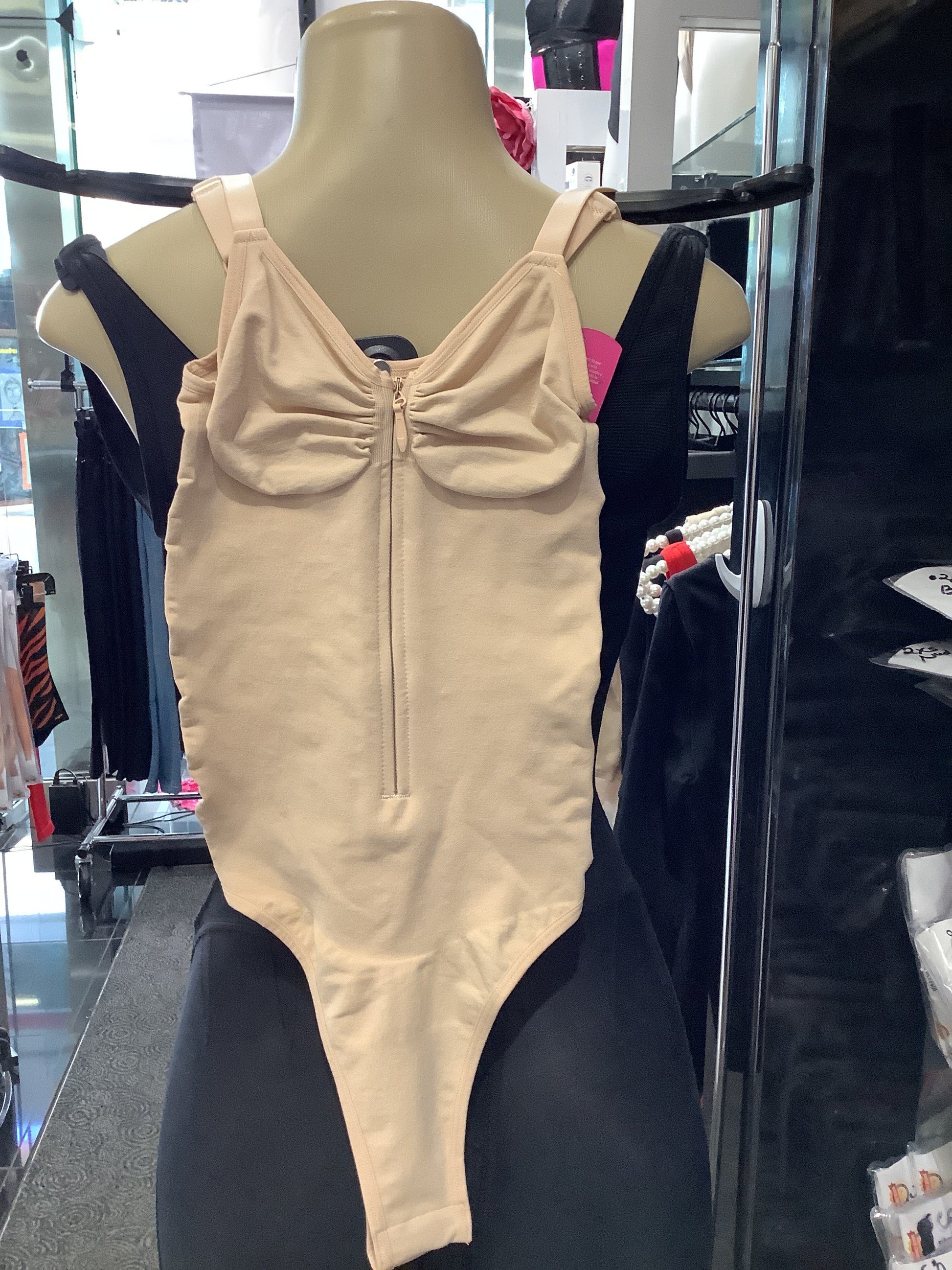 CHIA Bodysuit w Zipper Brassier and straps . Fajas Kataleya