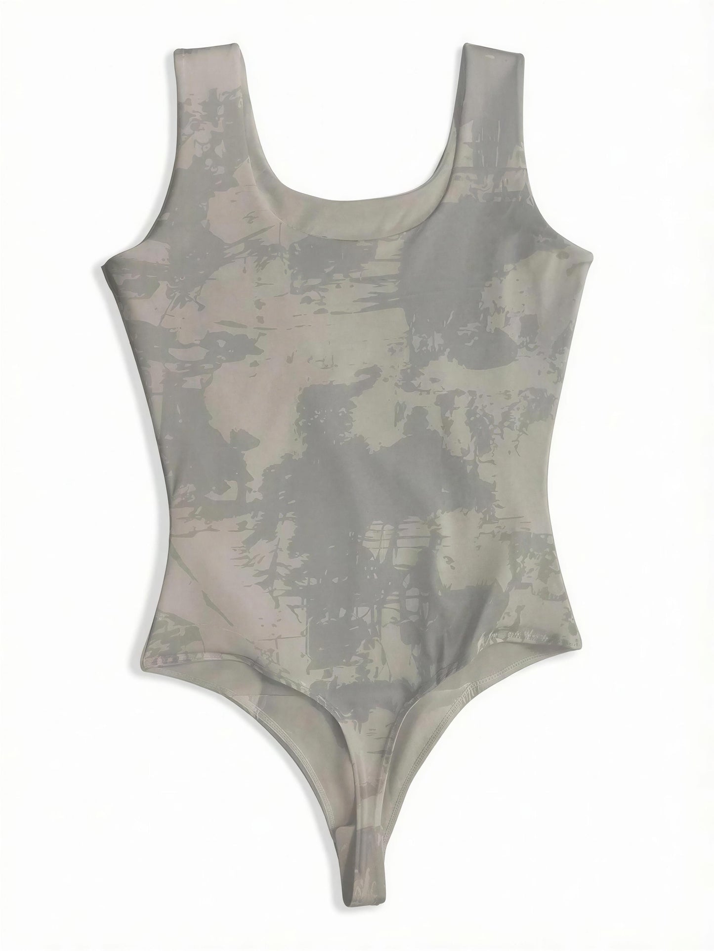 Thin Strap White Mexico FIFA Bodysuit with Built-In Faja | Sculpting Compression Shapewear | World Cup 2026 Edition