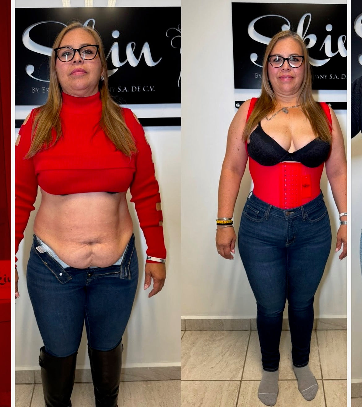 SKIN CURVY CHERRY Bodysuit by Erika Vega Colombiana Small waist Wide Hips Fajas Kataleya