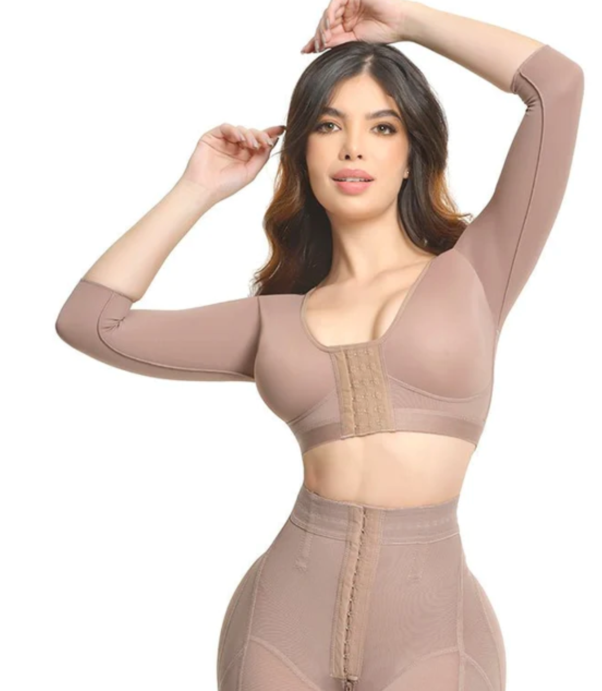 6056 ANN M PAULINA  Brassier Post-Surgical with sleeves and Mentatex. Fajas Kataleya