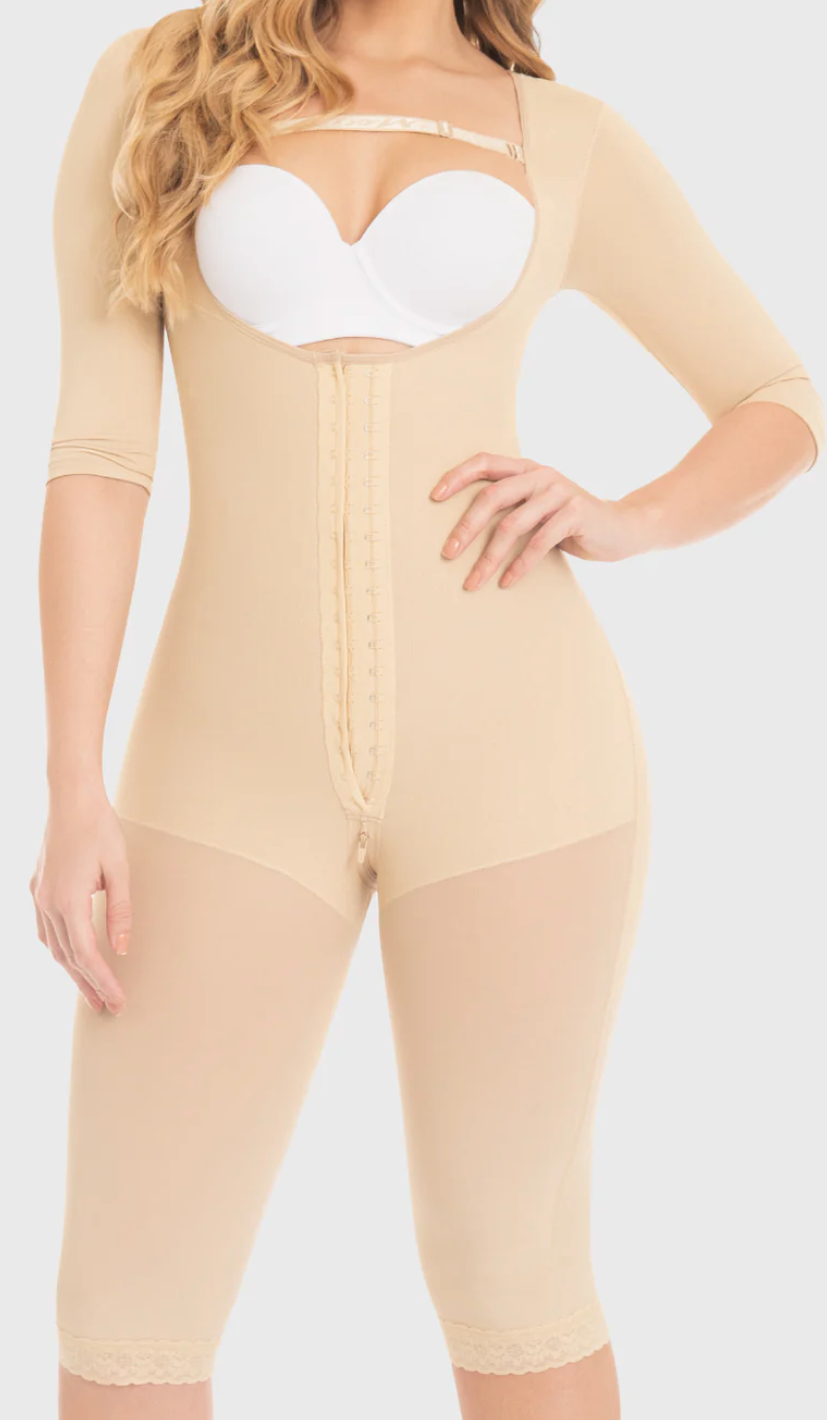 F0074 M&D Sleeves Bodyshaper knee-Length Fajas Kataleya
