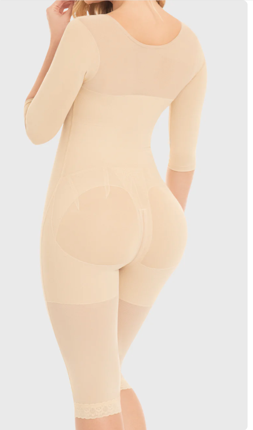 F0074 M&D Sleeves Bodyshaper knee-Length Fajas Kataleya
