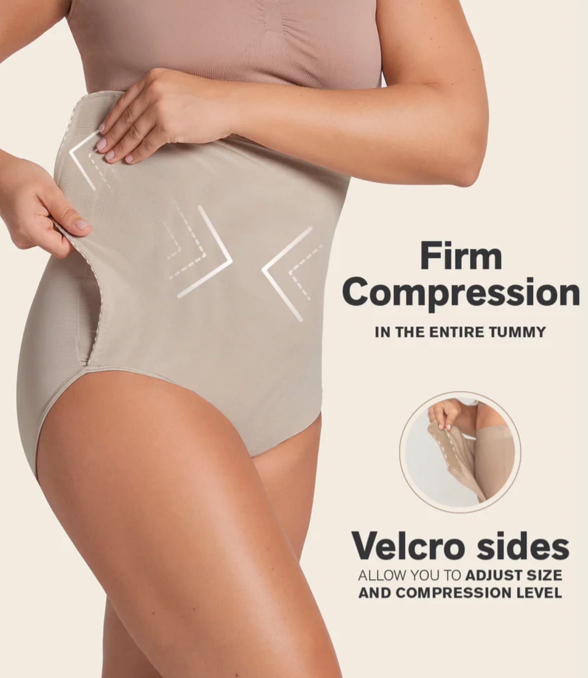12885 LEONISA High-Waisted Firm Compression Post Surgical Panty with Adjustable Belly Wrap Fajas Kataleya