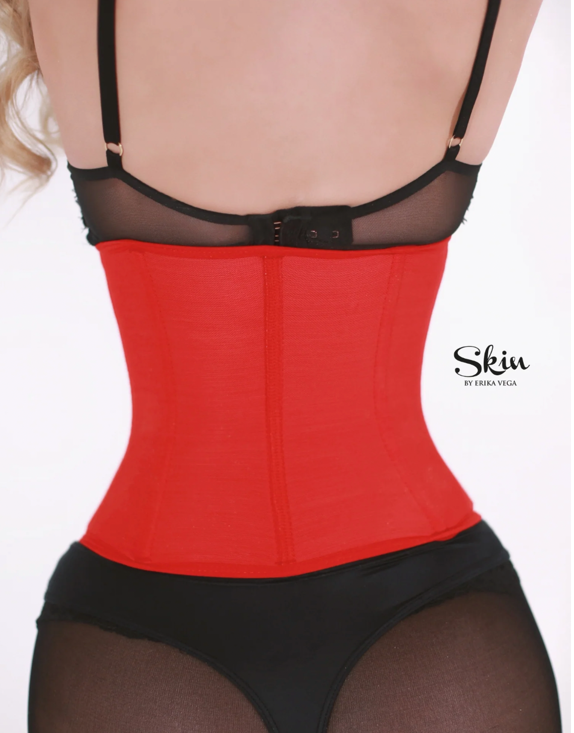SKIN CLASICA ZIPPER CHERRY Waist trainer By Erika Vega Fajas Kataleya