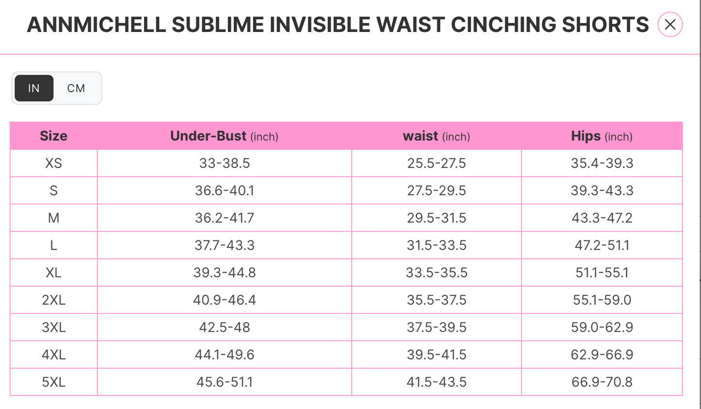 1385 ANN M SUBLIME Invisible waist cinching shorts Fajas Kataleya