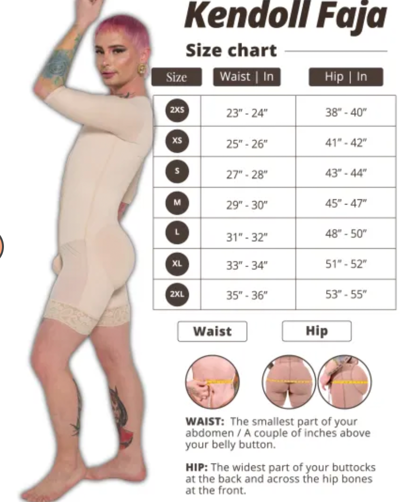 1020 TRIBUTO Ken Doll sleeveless full shapewear Colombian Faja Corset With Bra | Extra High Compression For Post-Surgery & Daily Shaping Fajas Kataleya