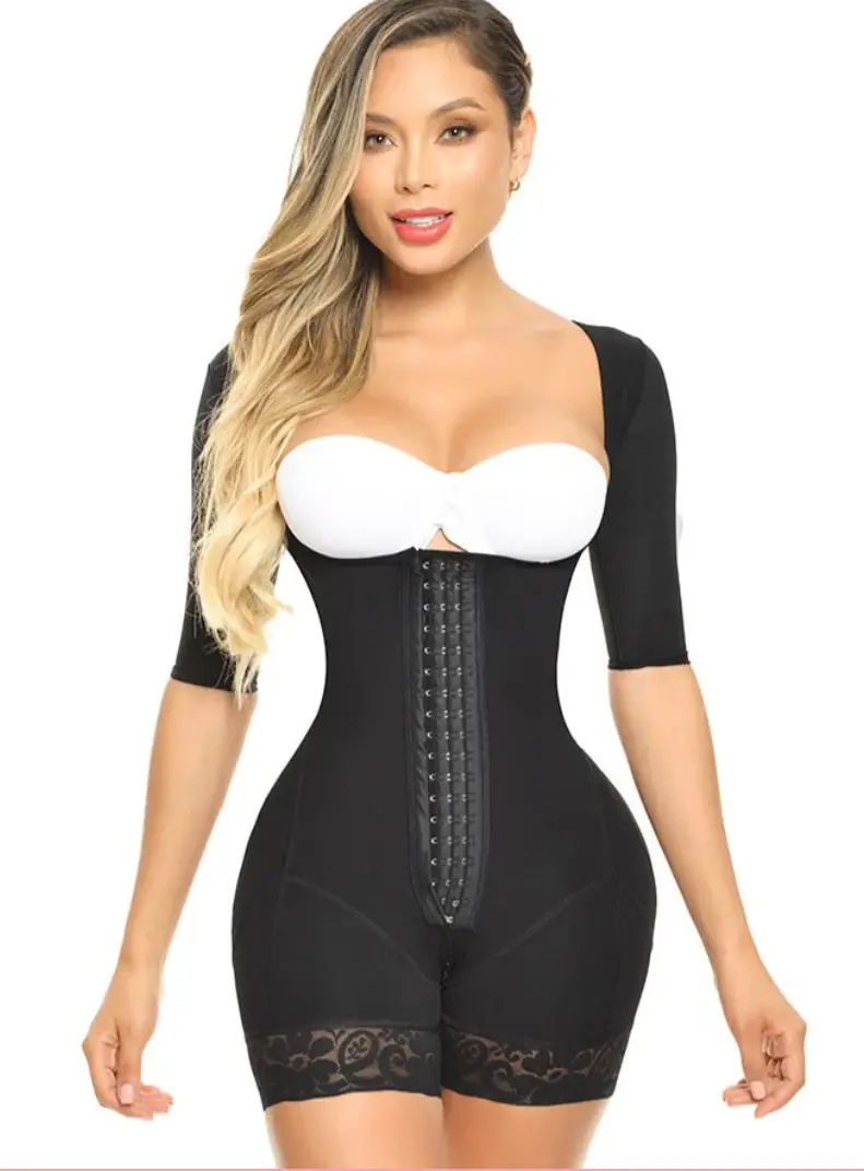 9564 Megan Mid Thigh Body Suit Faja with Sleeves Fajas Kataleya