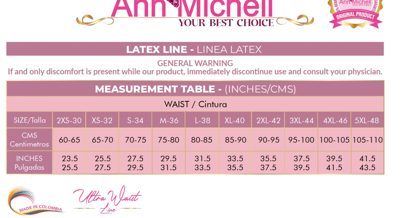 2024 ANN M Waist Trainer Long Torso 3-Hook Fajas Kataleya