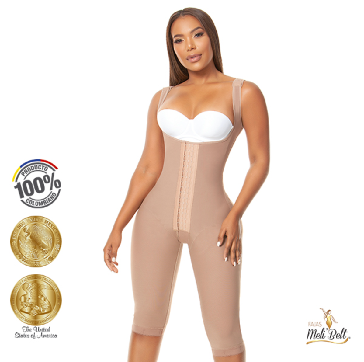 3032 Faja Nancy ¡¡Hourglass style!! Long Leg Hooks Thick Straps Fajas Kataleya