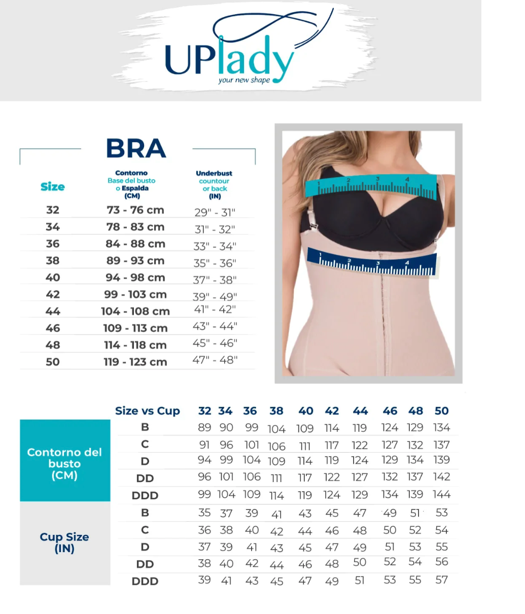 8532 o 8542 UP LADY Brassier 🇨🇴 push up extra firm, high compression, back bulge control, with 3 rows of hooks. Fajas Kataleya