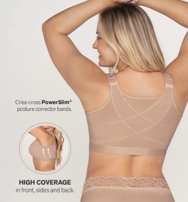 91044 LEONISA Stretch Cotton Wireless Posture Corrector Bra Fajas Kataleya