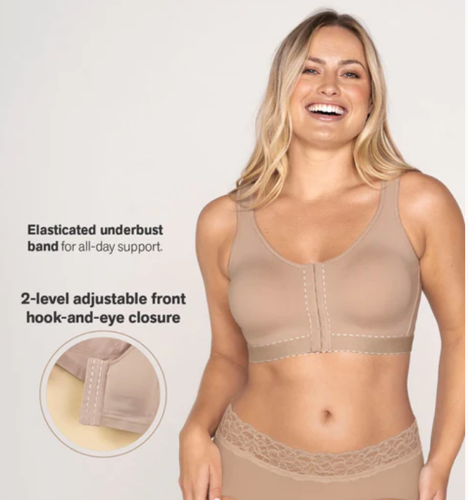 91044 LEONISA Stretch Cotton Wireless Posture Corrector Bra Fajas Kataleya