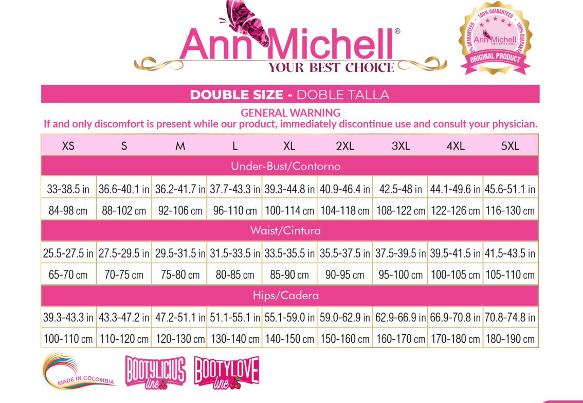 9575 ANN M MAYA Hourglass figure with a small waist and two sizes larger in the hips. Short Leg Fajas Kataleya