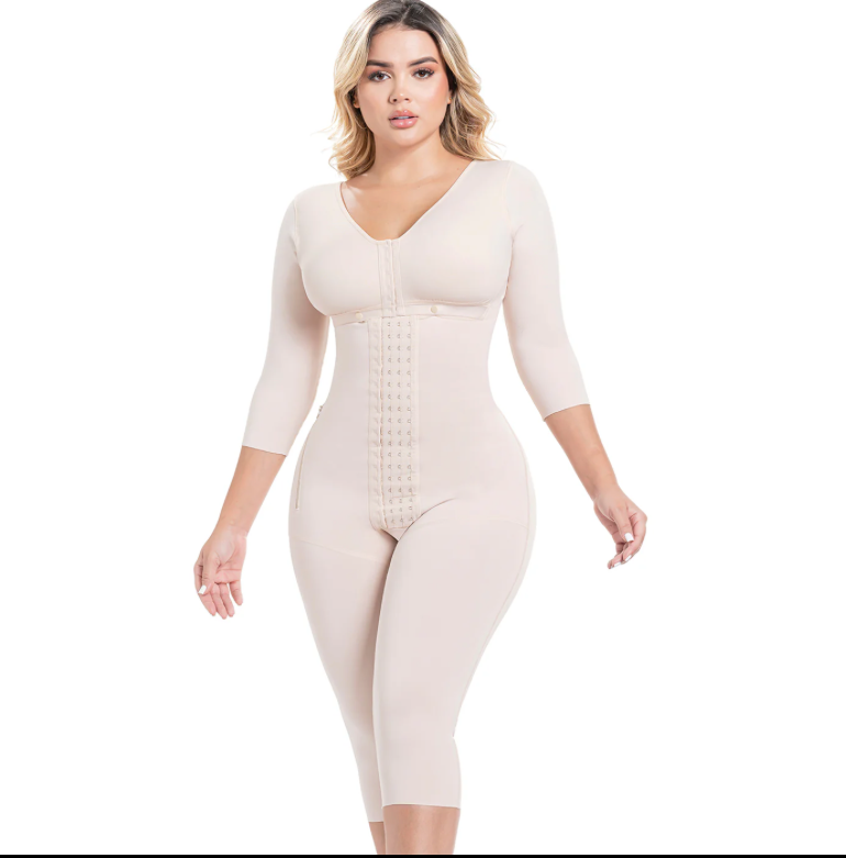 OM104BF SONRYSE Full Bodyshaper Brassier, Long Leg,, Post Surgery Stage 1, BBL, Drain Pokets, Compression Garment Fajas Colombianas Fajas Kataleya