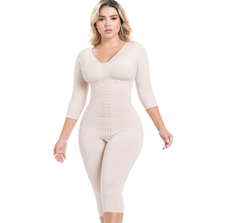OM104BF SONRYSE Full Bodyshaper Brassier, Long Leg,, Post Surgery Stage 1, BBL, Drain Pokets, Compression Garment Fajas Colombianas Fajas Kataleya