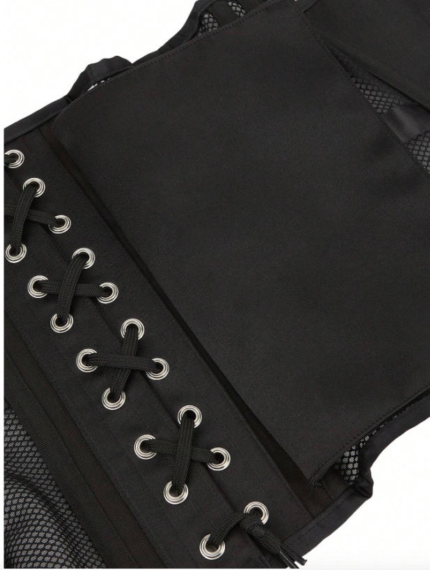 CHIA Breathable Mesh Waist Trainer Corset With 14 Steel Bones For Waist Slimming