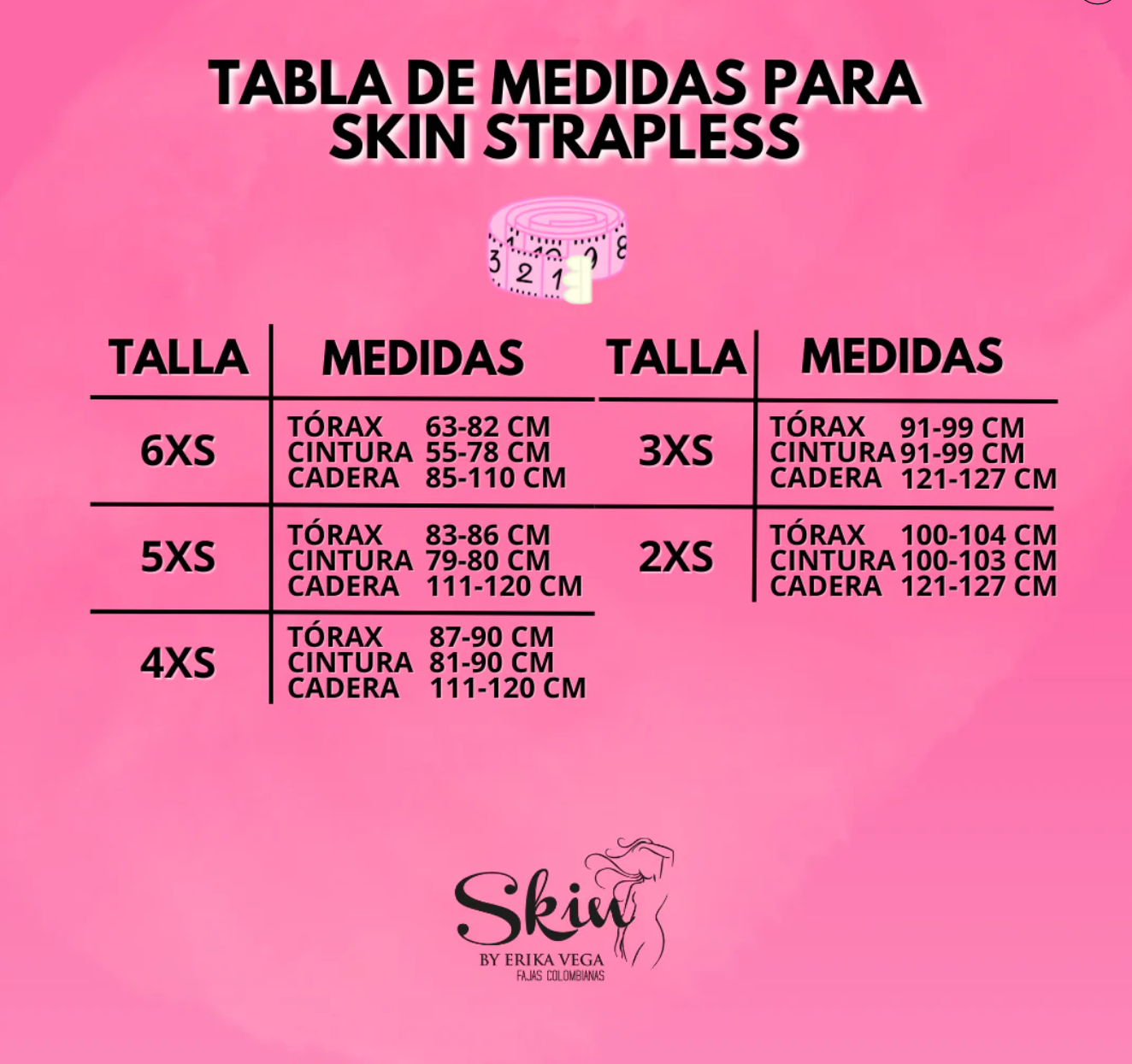 SKIN STRAPLESS Body Shaper Faja Corset Small Waist & Wide Hips By Ericka Vega Fajas Kataleya