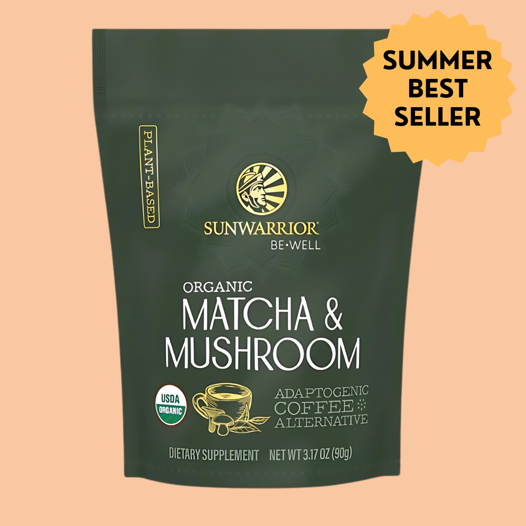 Be Well Matcha & Mushroom Drink Mix - Adaptogenic Coffee Sunwarrior