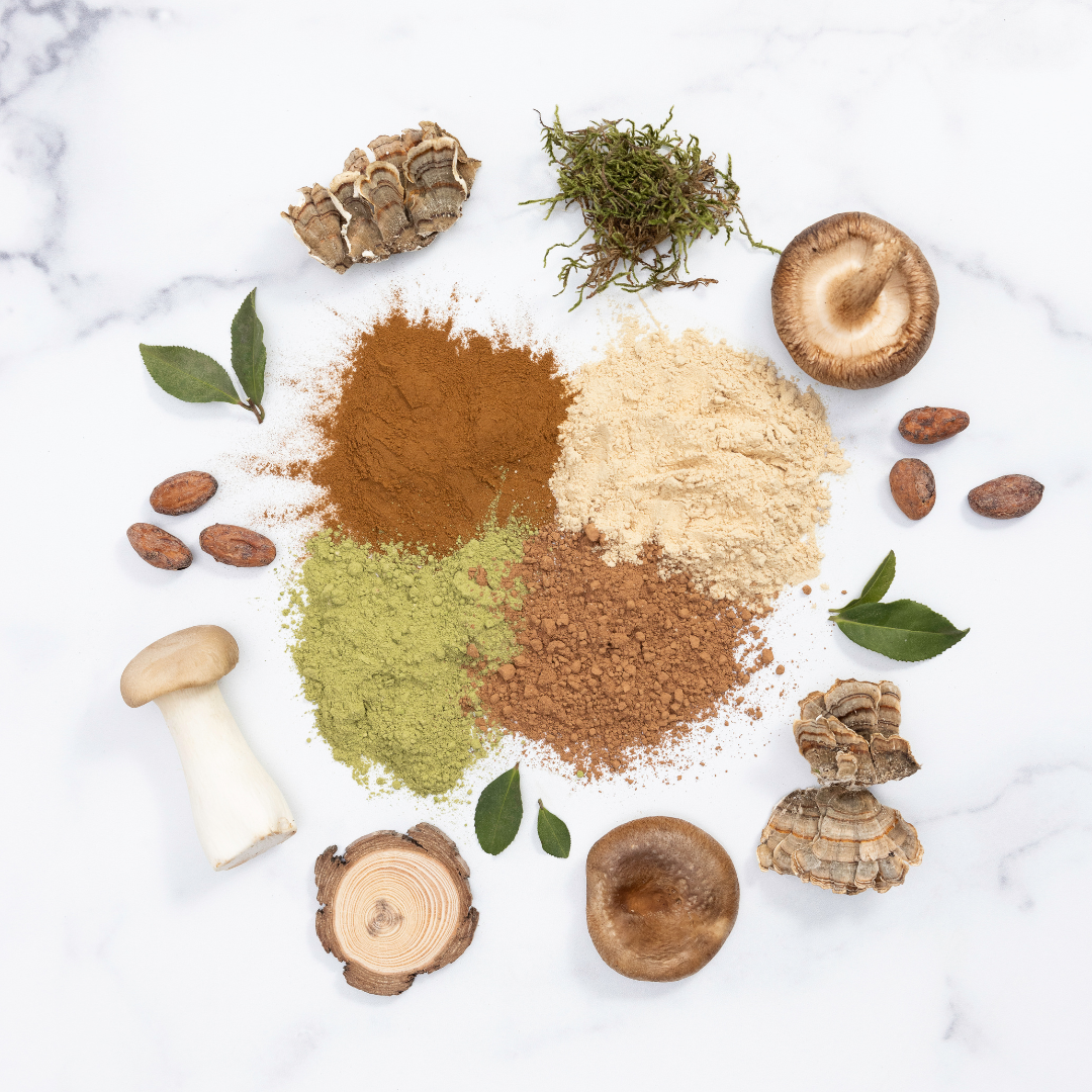 Be Well Matcha & Mushroom Drink Mix - Adaptogenic Coffee Sunwarrior