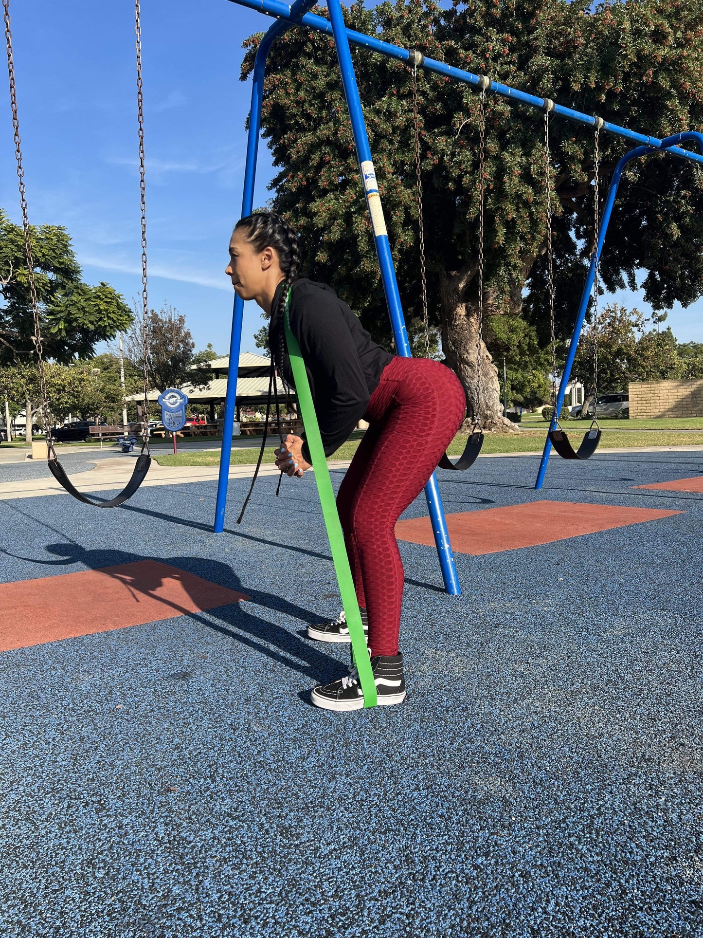 1 3/4" Wide Green 100lb Resistance Loop Workout Band - Perfect for pull ups or hip thrusts The X Bands