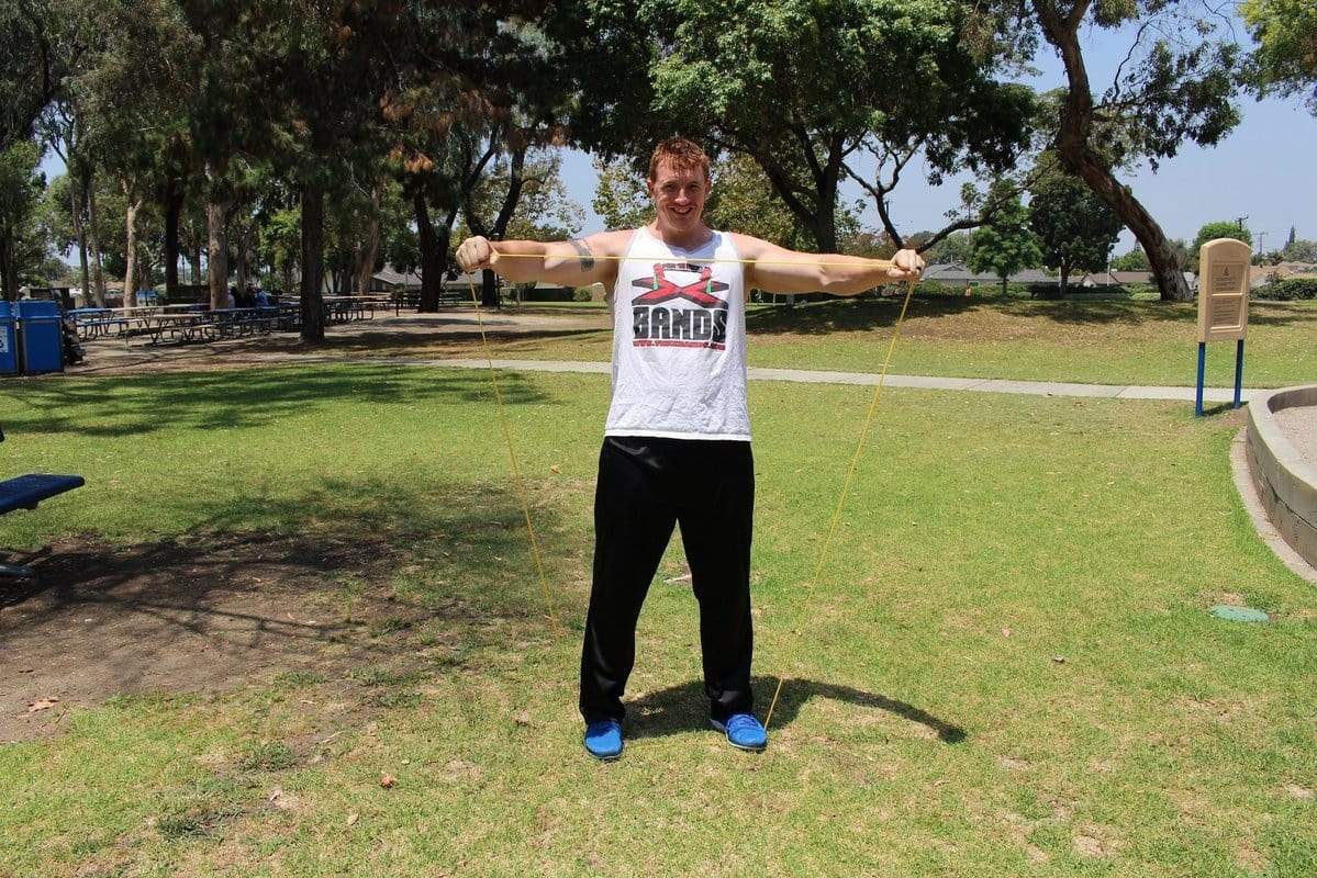 1/4" Yellow 15lbs Resistance Loop Workout Band - Great for stretching and upper body workouts The X Bands