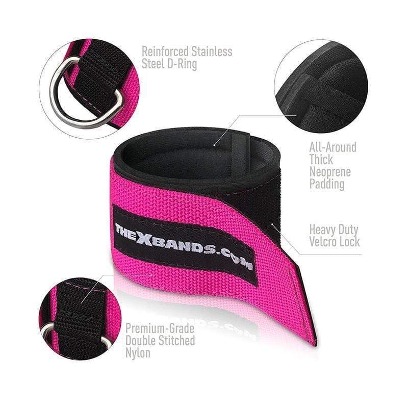 Ankle Straps for Cable Machines - For Legs, Glutes, Abs, and Hip Workouts The X Bands