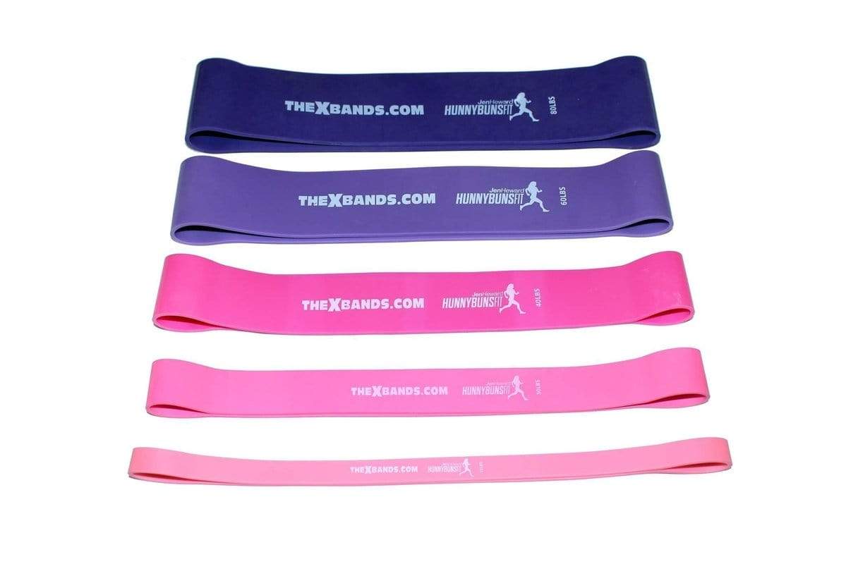 Set of 5 Pink Special Edition Hunny Buns Booty Building Bands The X Bands