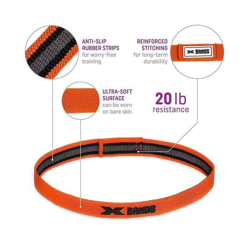 1" Fabric Non-Slip Workout Booty Building Band Level 1 The X Bands