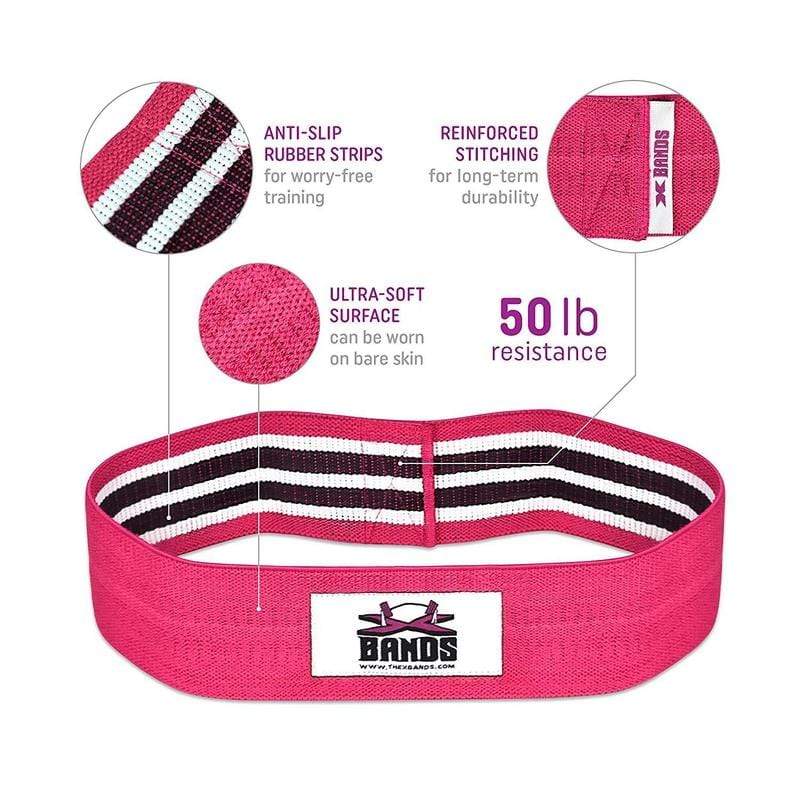 3" Fabric Non-Slip Workout Booty Building Band level 4 The X Bands