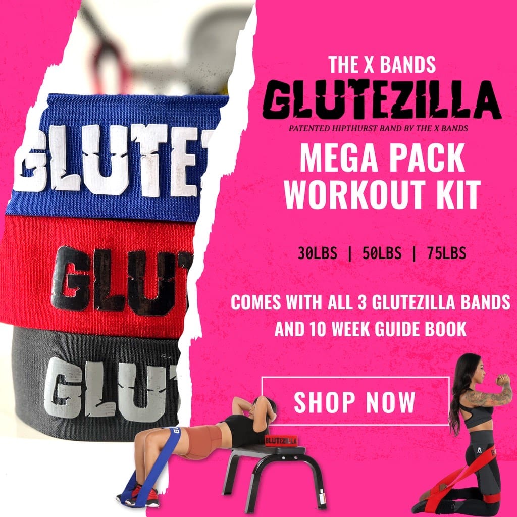 GLUTEZILLA Patented Hip Thrust Workout Band The X Bands