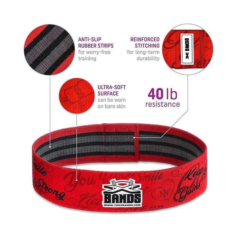 3" Fabric Non-Slip Workout Booty Building Band Level 3 The X Bands