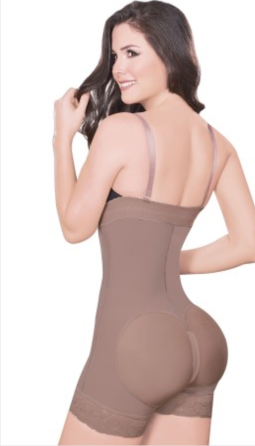 6106 ANN M NINA Short Strapless Hook in Front Girdle Booty Love Fajas Kataleya