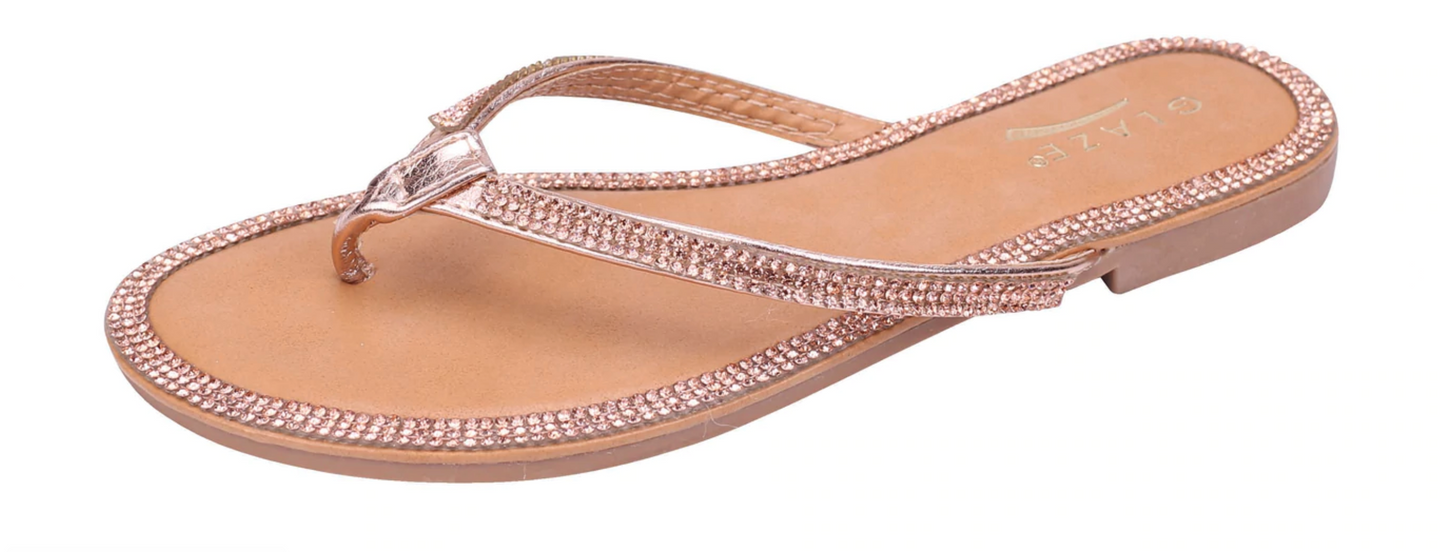 Sandals Honey 49 Flip Flop W/Rhinestone Fajas Kataleya