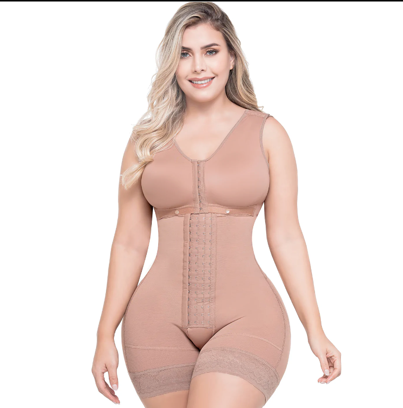 086BF SONRYSE Full Shape Wear with Brassier Postsurgery & Postpartum,Short Length, 4 rows of Hooks. Fajas Kataleya