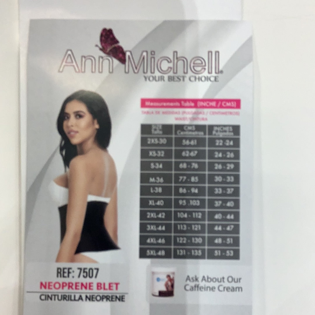 ON SALE 7507 ANN M waist trainer neoprene belt Fajas Kataleya