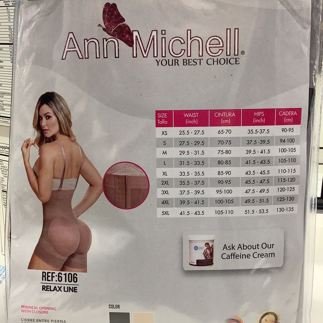 6106 ANN M NINA Short Strapless Hook in Front Girdle Booty Love Fajas Kataleya