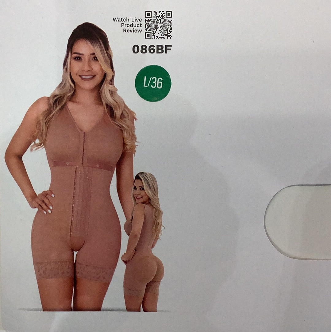 086BF SONRYSE Full Shape Wear with Brassier Postsurgery & Postpartum,Short Length, 4 rows of Hooks. Fajas Kataleya