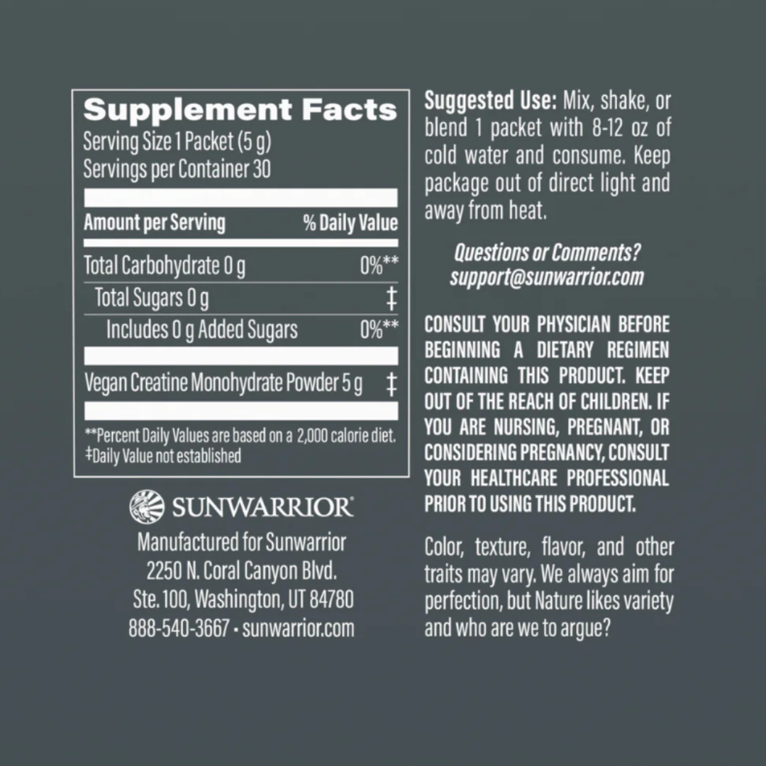 Unflavored Active Creatine Drink Powder- Individual Packs