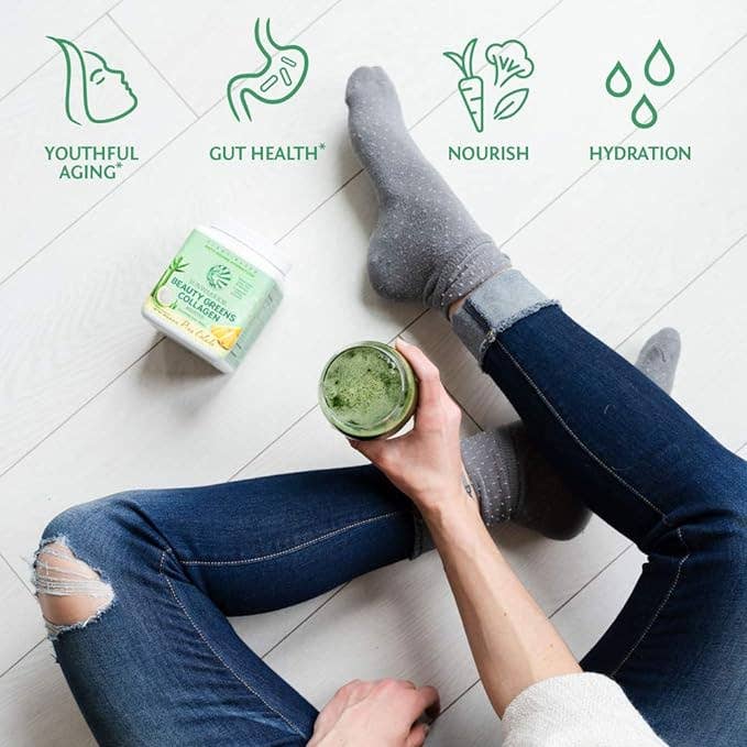 Beauty Greens Pina Colada Collagen Powder - Vegan, Soy-Free