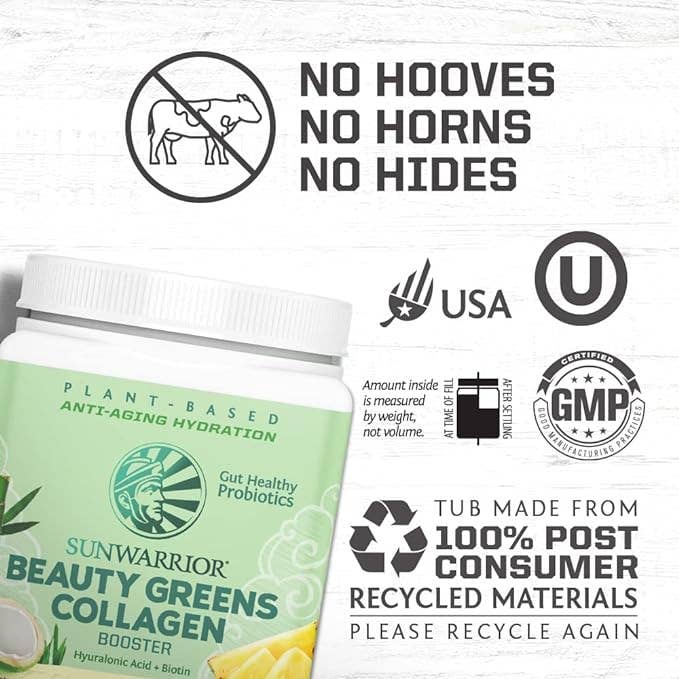 Beauty Greens Pina Colada Collagen Powder - Vegan, Soy-Free