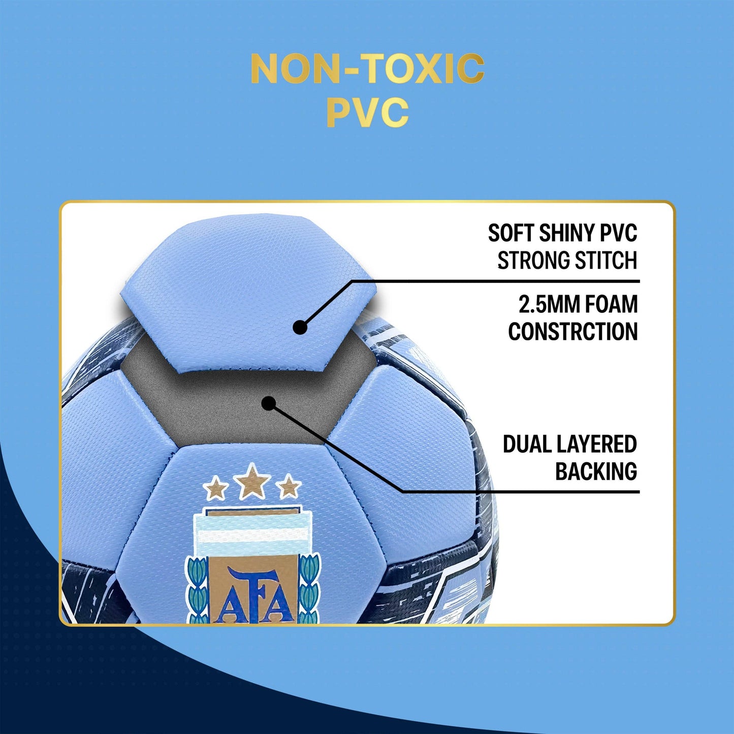 Argentina Soccer Ball - AFA167BLT