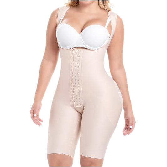 OM215BF SONRYSE 1St. Stage, adjustable and padded Straps, Above the knee length, Post Surgery BBL Lipo 360 Fajas Colombianas